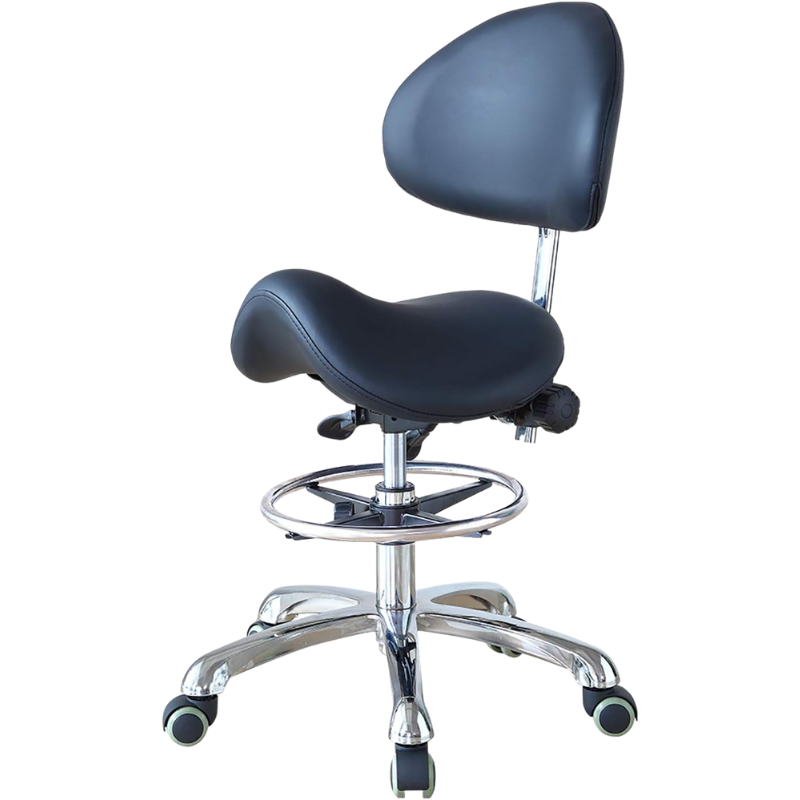 Saddle Stool Dental Chair with Foot Rest