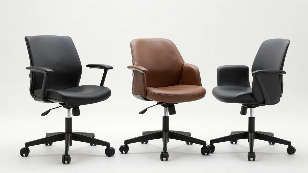 Flat split-seat saddle chair and contoured saddle seat compared side by side